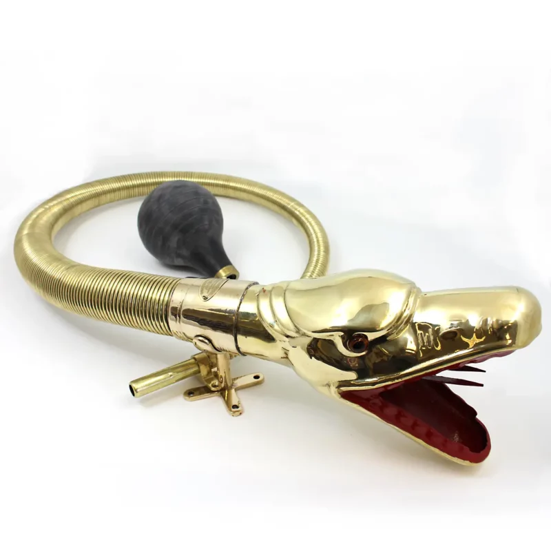 Polished Brass snake horn for vintage car