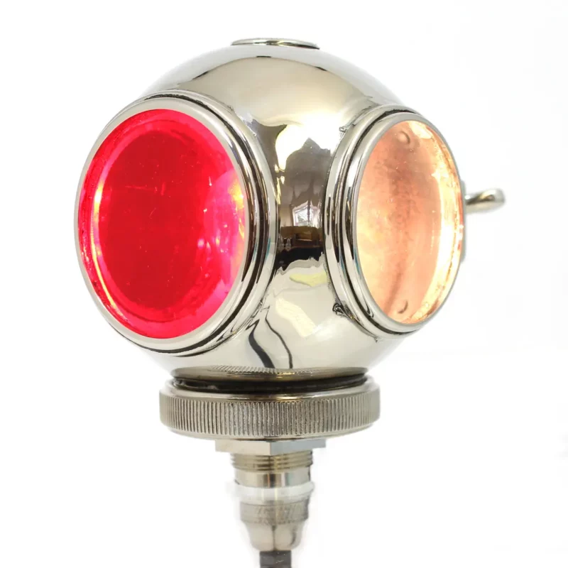 Small Toby Divers Helmet Vintage car rear lamp red and clear bullseye glass