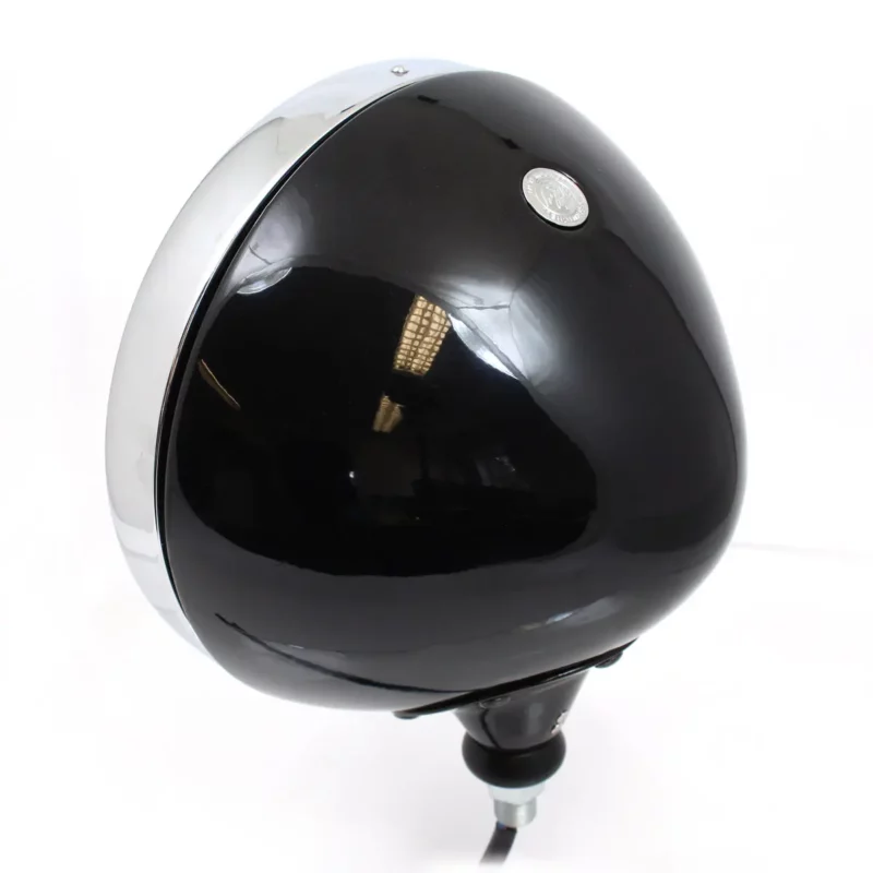 L150 Lucas type vintage headlamp black rear view