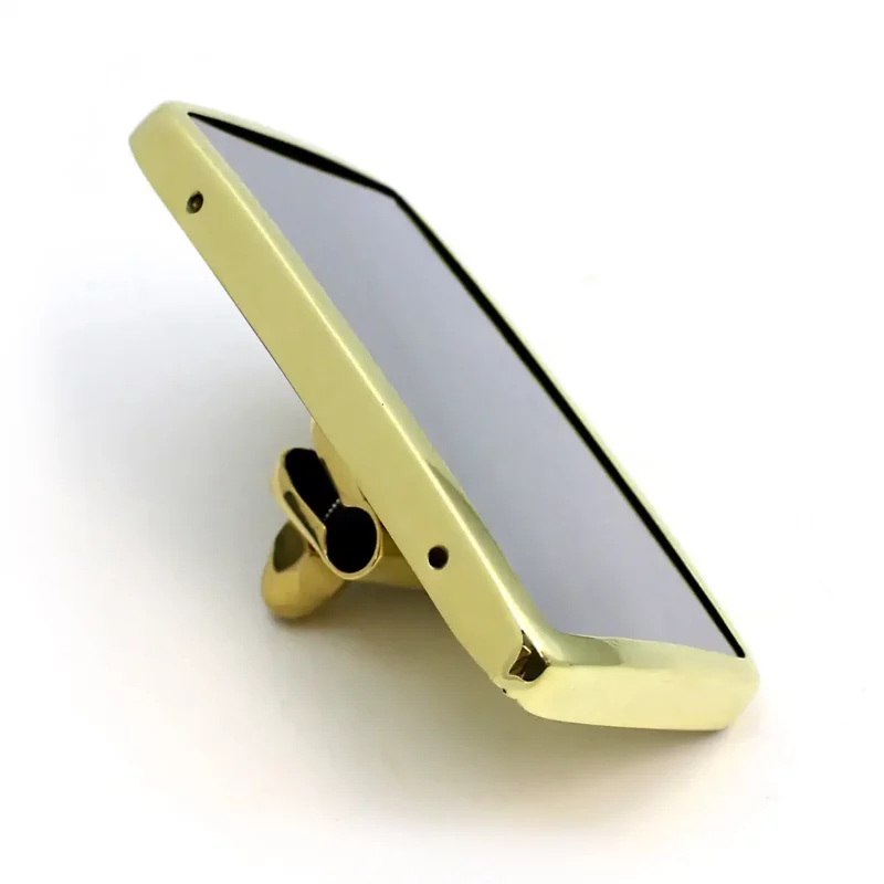 image of a Small Rectangular vintage Brass rear view mirror made by Toby